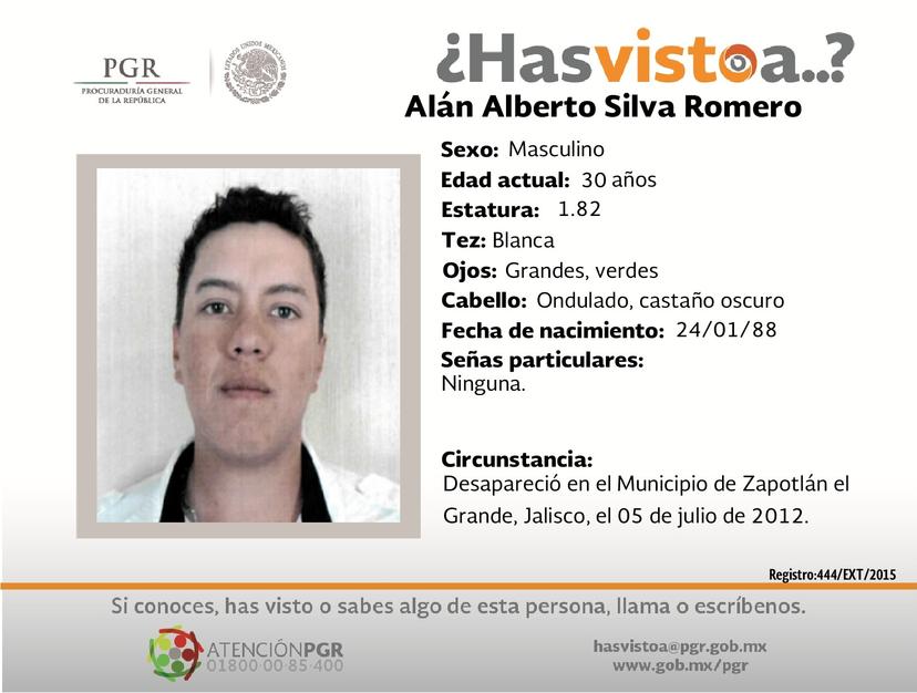 Ayúdanos a localizar a Alán Alberto Silva