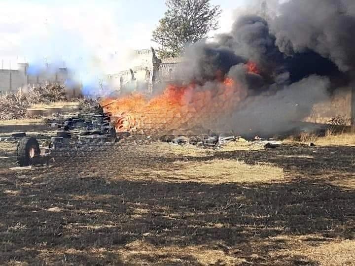 Se quema predio en Amozoc, vecinos se alarman por posible toma clandestina