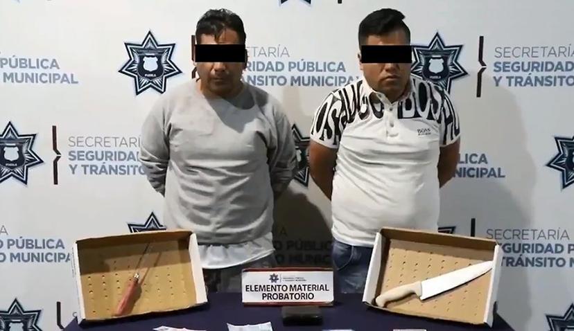 Detienen a 4 asaltantes que operaban en el Centro de Puebla