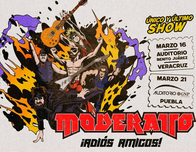 Ya está la venta de boletos para el último concierto de Moderatto en Puebla