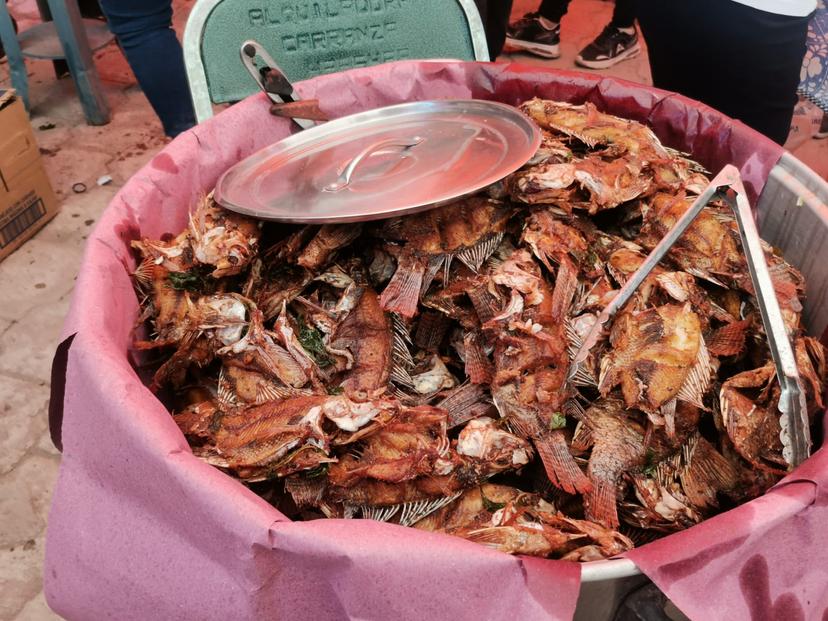 Más de 3 mil mojarras se vendieron en el festival en Totoltepec