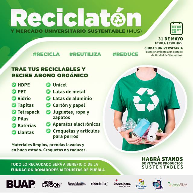 La BUAP realizará el Reciclatón