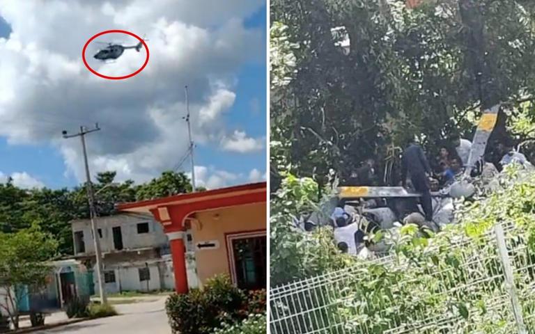 VIDEO Desplome de helicóptero de la Marina deja tres muertos