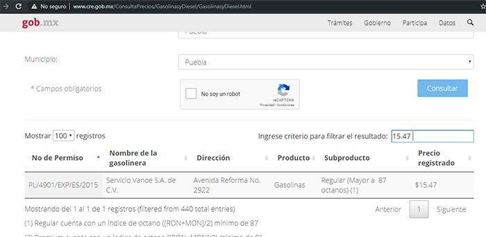 Estas son las 10 gasolineras con los precios más bajos en Puebla