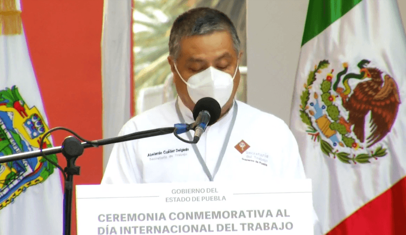 Ceremonia Conmemorativa del Día del Trabajo en Puebla