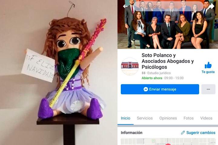 Indignan abogados que rompen piñata feminista