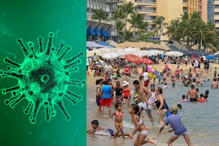 Primer caso de COVID19 en Acapulco, y turistas lo abarrota