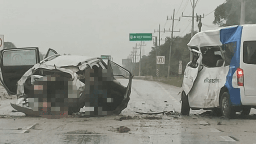 Fatal accidente en carretera Playa del Carmen-Tulum