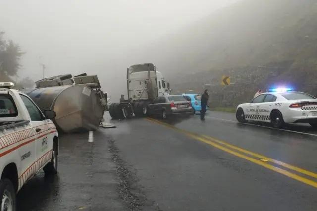 Choque en límites de Puebla e Hidalgo deja 8 personas lesionadas