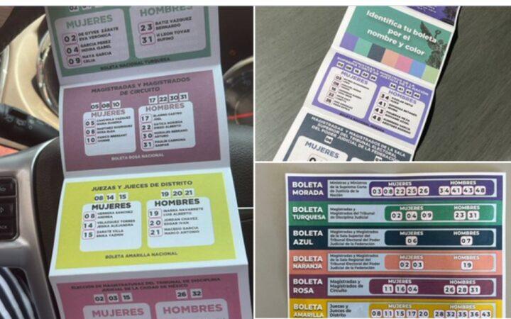 Estos son los acordeones para votar en elección judicial el 1 de junio