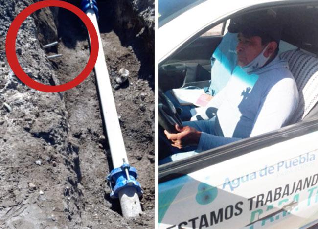 Agua de Puebla repara fuga pero le corta la toma a vecinos de Nueva Aurora