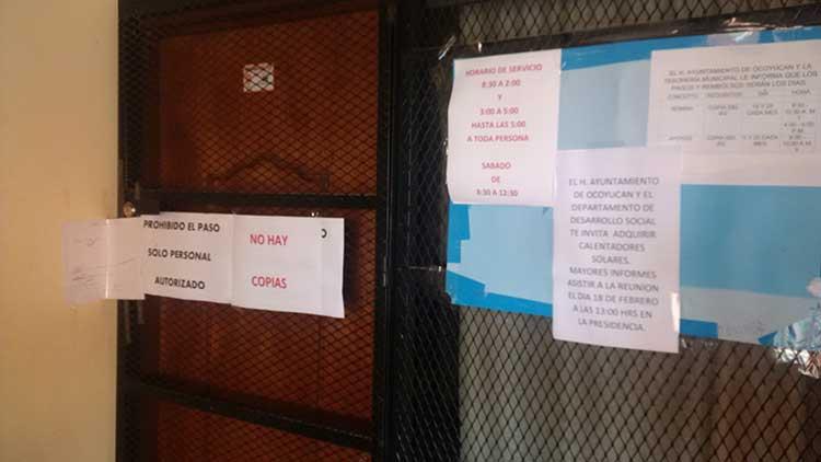 Acusan desvío de mdp en Ocoyucan; alcaldía sigue tomada