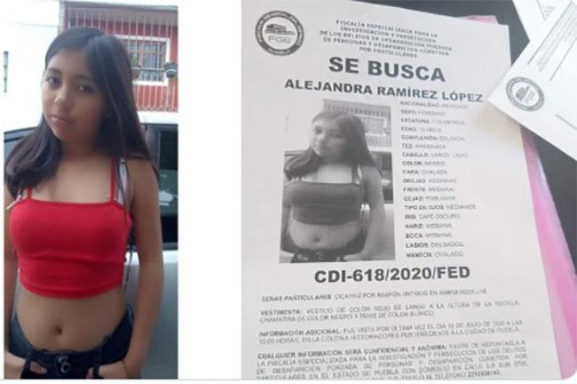 Desaparece Alejandra de 13 años en la Historiadores