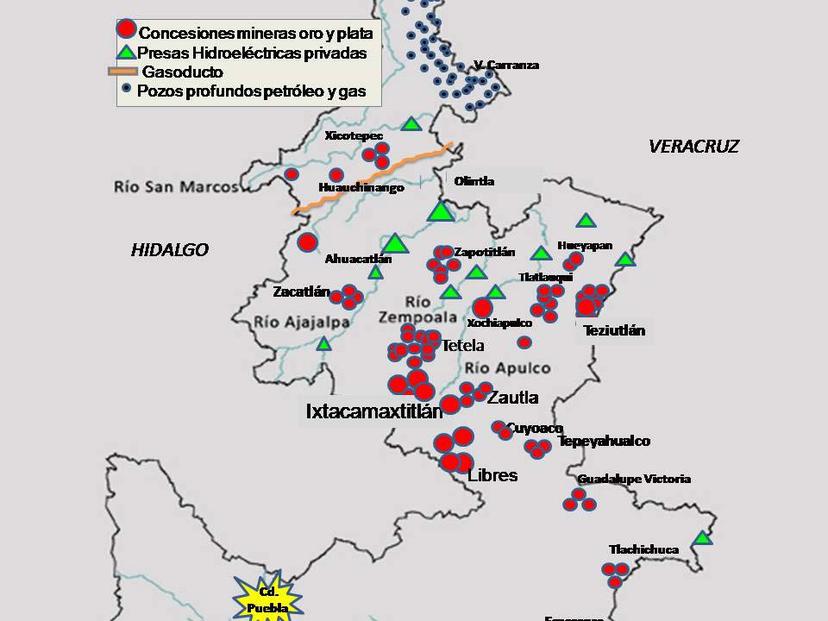 Concesionada casi 25% de la Sierra Norte de Puebla a Almaden Minerals