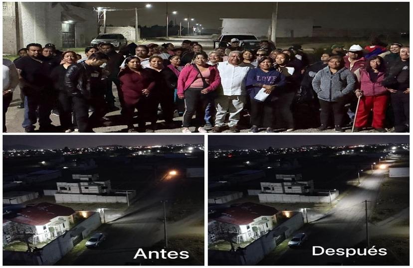 Refuerzan seguridad en Amozoc con nueva iluminación