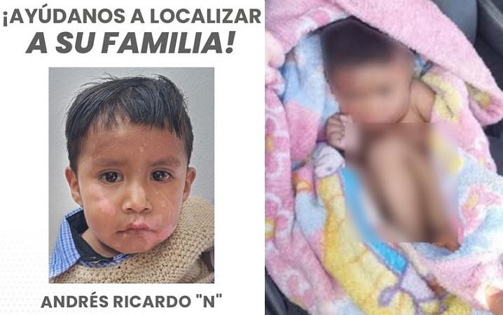 Busca DIF a la familia de Andrés, el niño abandonado en una maleta