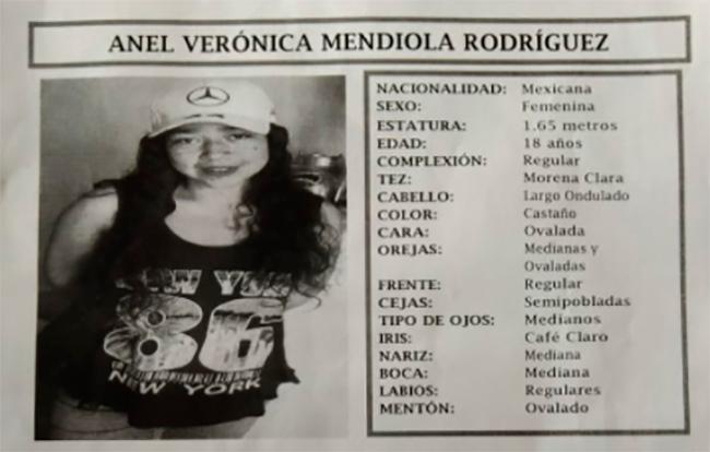 Anel Verónica de 18 años desapareció en la colonia Vicente Guerrero