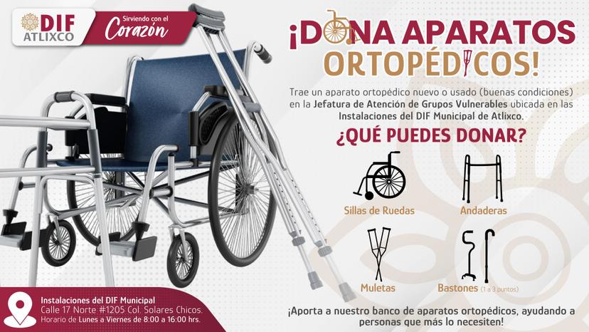 DIF de Atlixco recibe nominación de aparatos ortopédicos