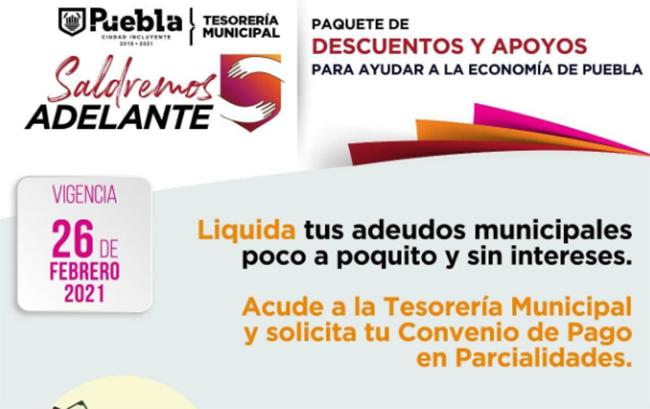 Anuncia Puebla capital más estímulos fiscales para sector empresarial