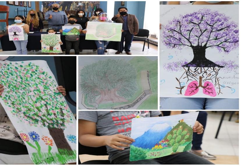 En Atlixco premian a ganadores del concurso Vamos a Pintar un Árbol