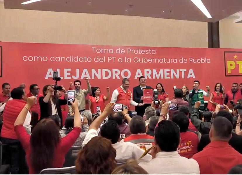 Armenta recibe del PT constancia como candidato a la gubernatura