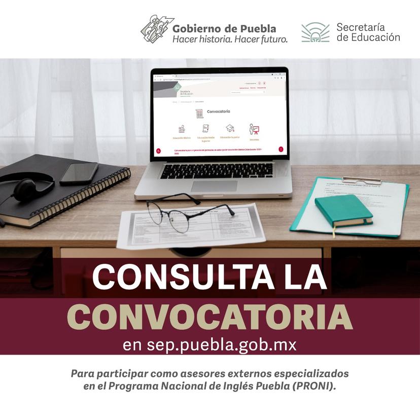 Convoca SEP Puebla a egresados de licenciatura a participar en PRONI