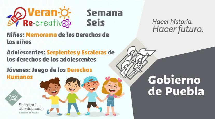 Verano Re-creativo con temas de derechos humanos: SEP Puebla