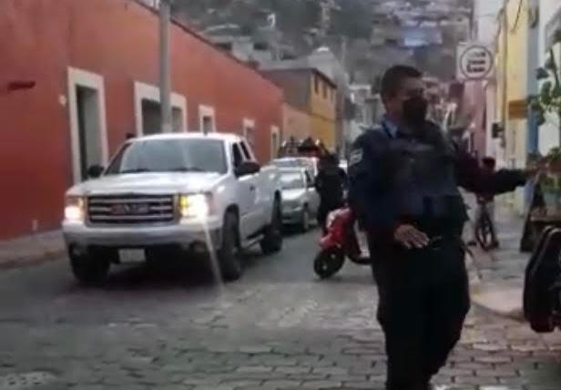 Se registra fuerte operativo policiaco en el centro de Atlixco