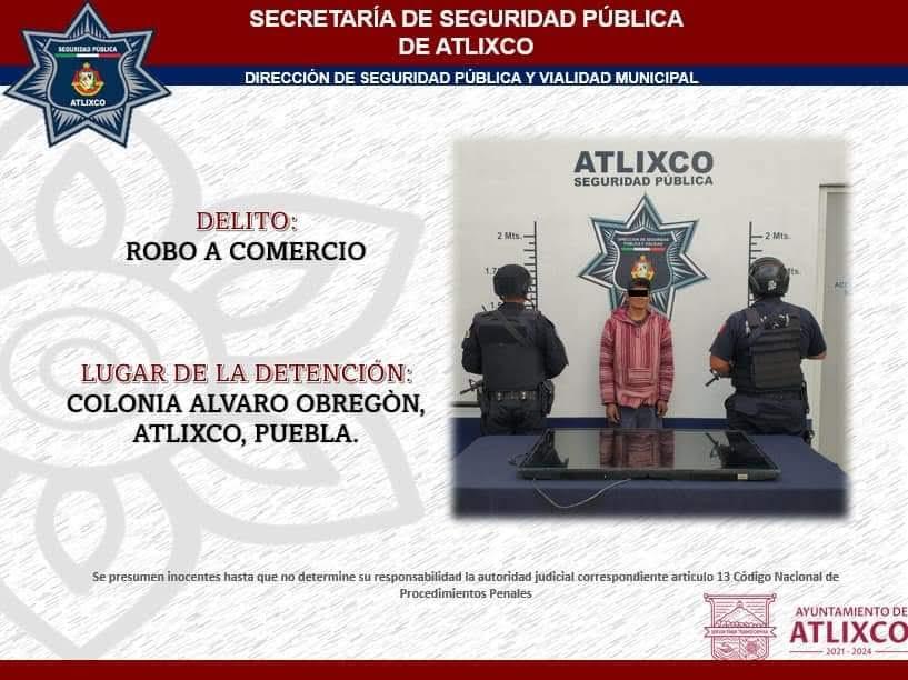 En Atlixco realizan detenciones por diversos delitos