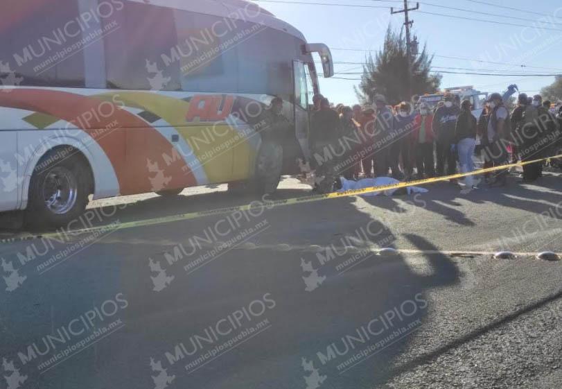 Autobús AU embiste y mata a ciclista en Cuapiaxtla de Madero