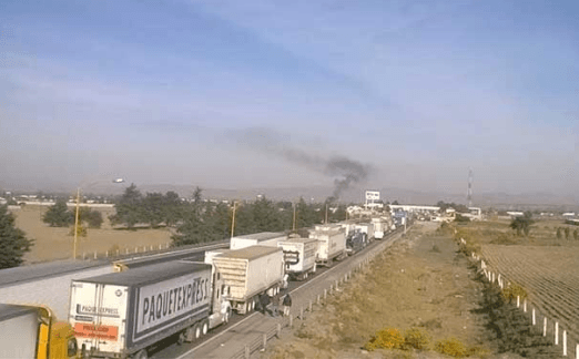 Tráfico intenso en la autopista, a la altura de Acatzingo