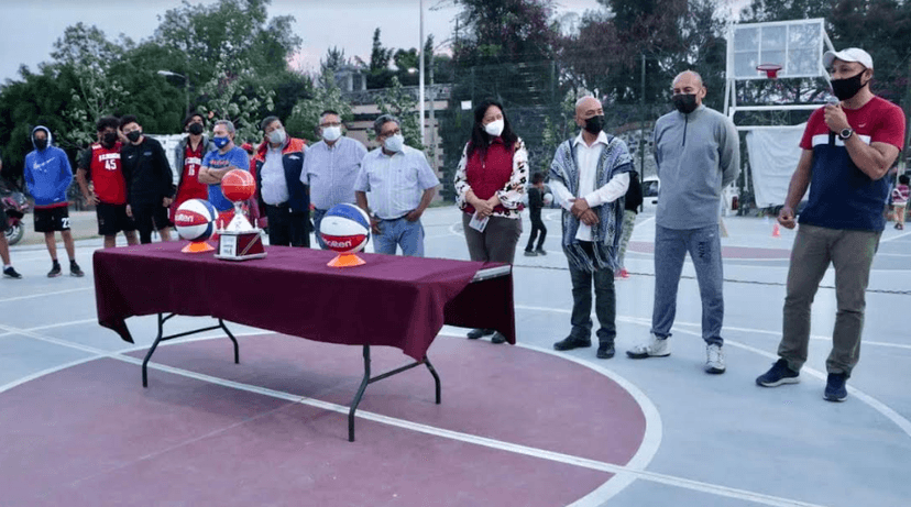 Rehabilitación de canchas  en la colonia el Carmen en Atlixco