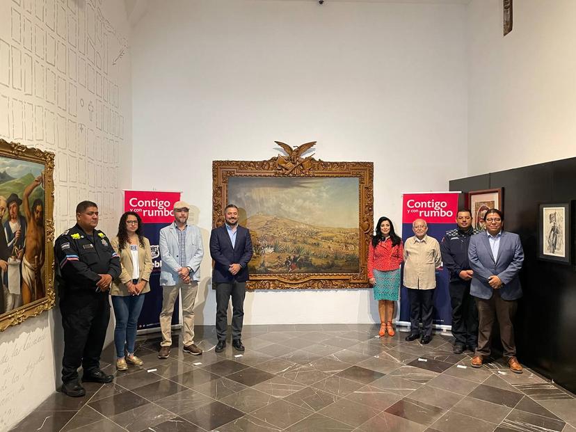 Ayuntamiento de Puebla restaura las pinturas Batalla 5 de Mayo y Alegoría de la Fundación