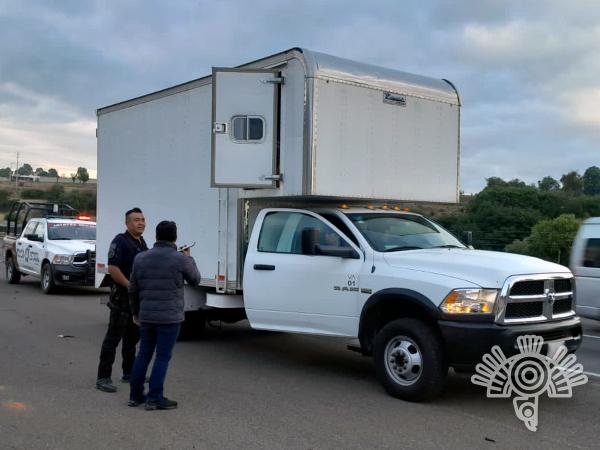 Frustran robo de camioneta en Texmelucan