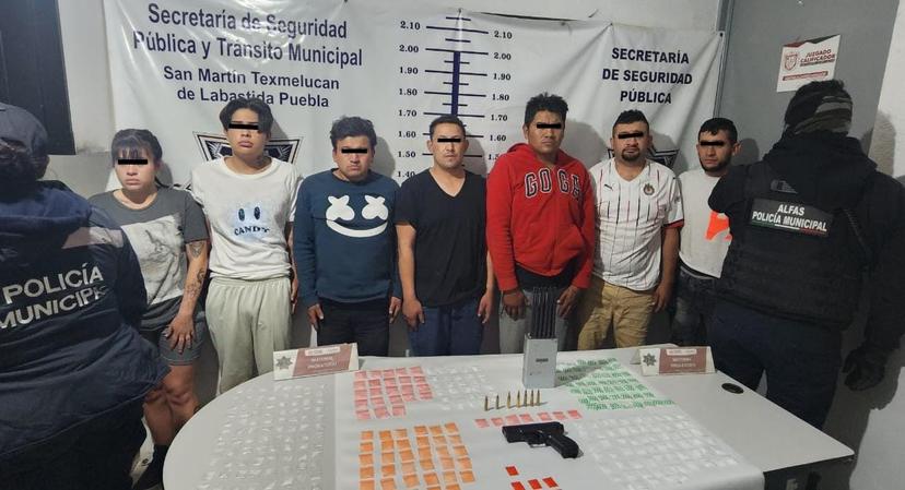 Cae banda con droga e inhibidor de señal en Texmelucan