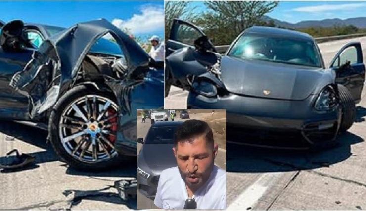 VIDEO Pancho Barraza despedaza su auto deportivo y él sale ileso