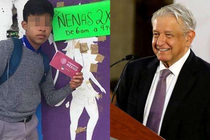 De esta manera, jóvenes presumen sus becas de AMLO