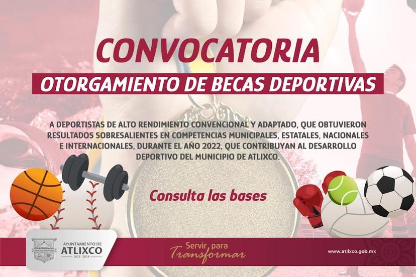 Ayuntamiento de Atlixco dará becas deportivas