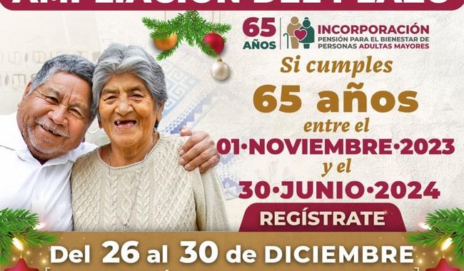 Se amplía registro a pensión para adultos mayores