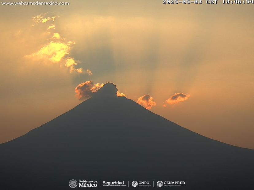 Popocatépetl registra 35 exhalaciones y 63 minutos de segmentos de tremor
