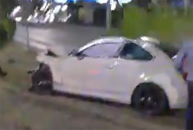 VIDEO Ebrio destroza su BMW contra un taxista en avenida de Las Torres, Puebla