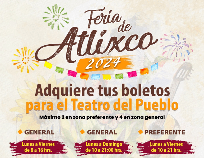 Estos son los puntos de venta de boletos de conciertos de la feria de Atlixco