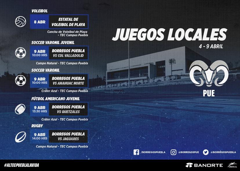 Agenda completa en el Tec Puebla