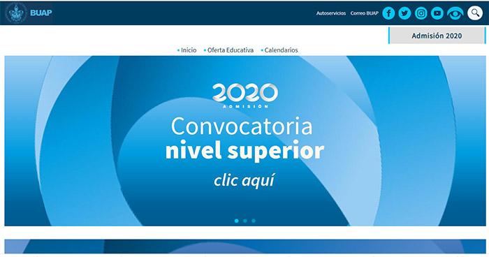 Publica BUAP convocatoria de Admisión 2020