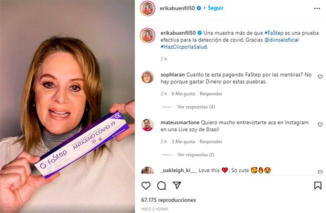 VIDEO Erika Buenfil da positivo a prueba de covid-19