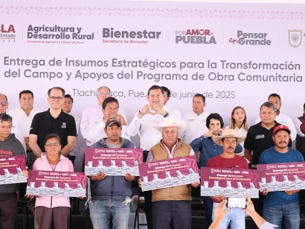 Entrega Armenta 18 mdp en Obra Comunitaria y apoyos al campo en Tlachichuca