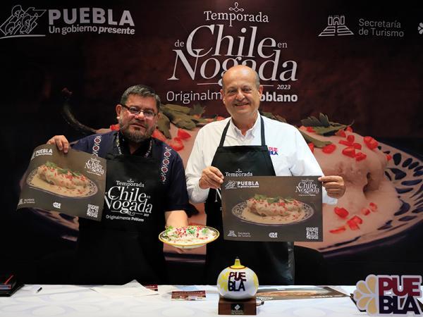 Promueve gobierno de Puebla chiles en nogada en Tlaxcala