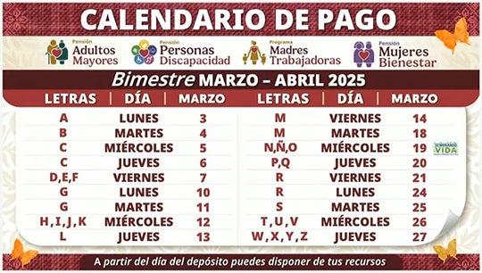Pago de la pensión Bienestar inicia hoy