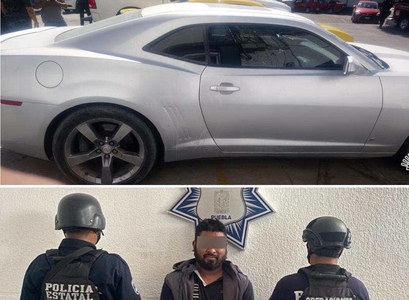 Cuando viajaba en su Camaro detienen a narcomenudista en Tecamachalco