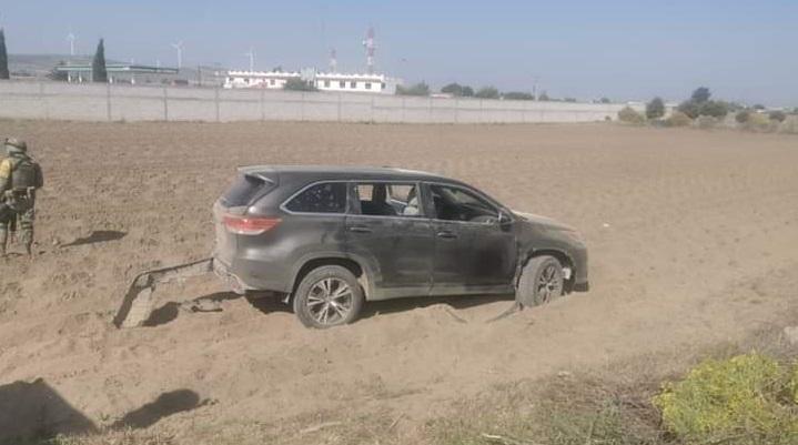 Abandonan camioneta tras persecución de Guardia Nacional en Esperanza